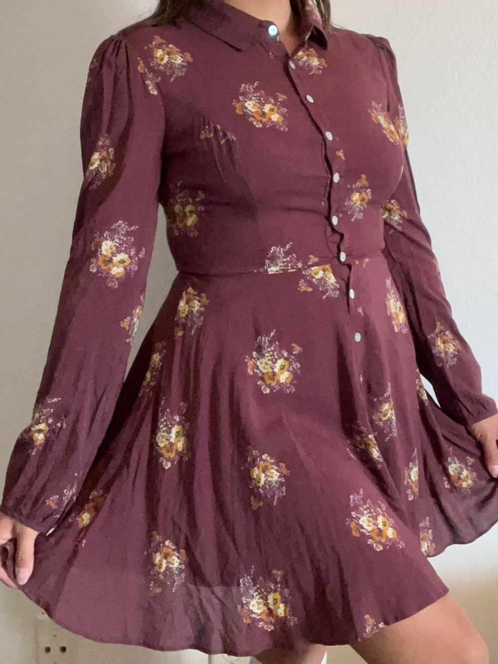Vintage Kimchi Blue Y2K Urban Outfitters Dress Button-Front Fit & Flare Dress
